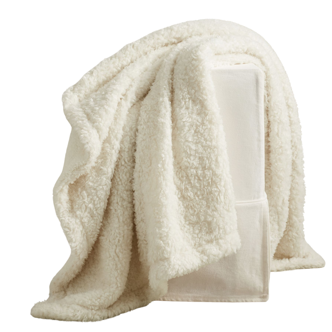 a white throw blanket