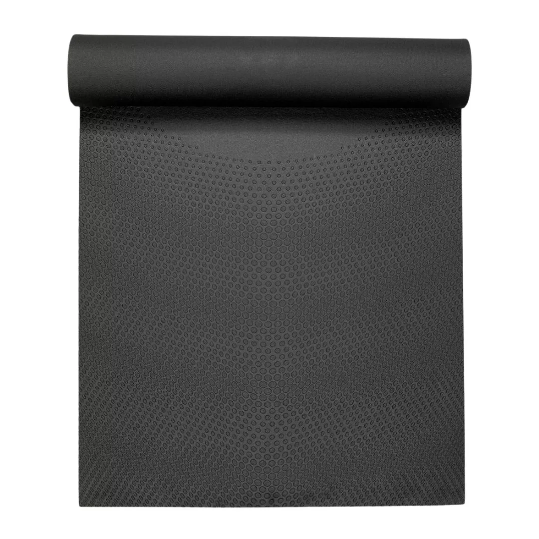 a black yoga mat