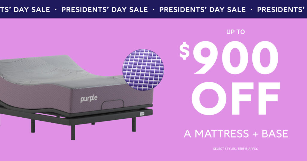 a purple mattress on a purple background