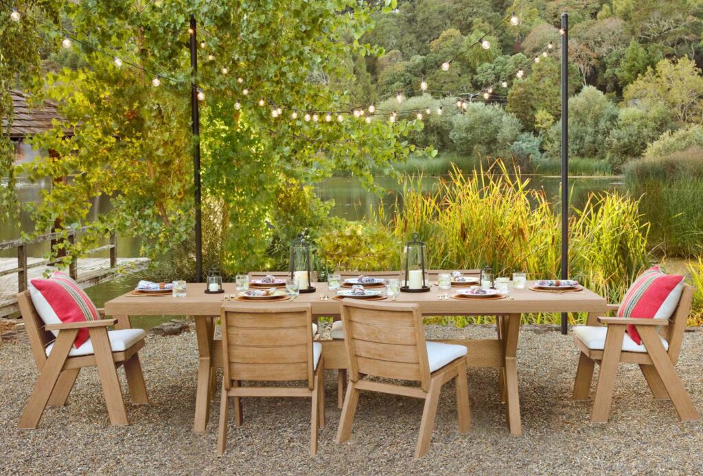 An outdoor table