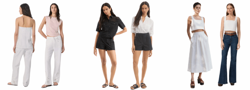 A collage of women in mix-and-match outfits