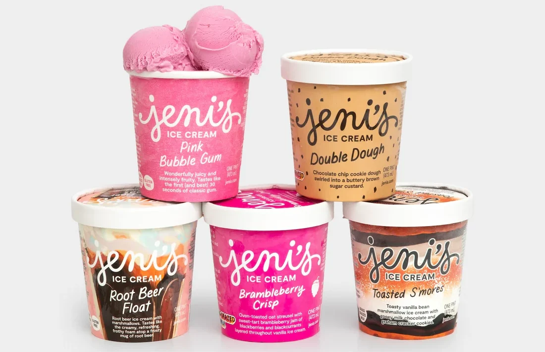 Assorted pints of ice cream