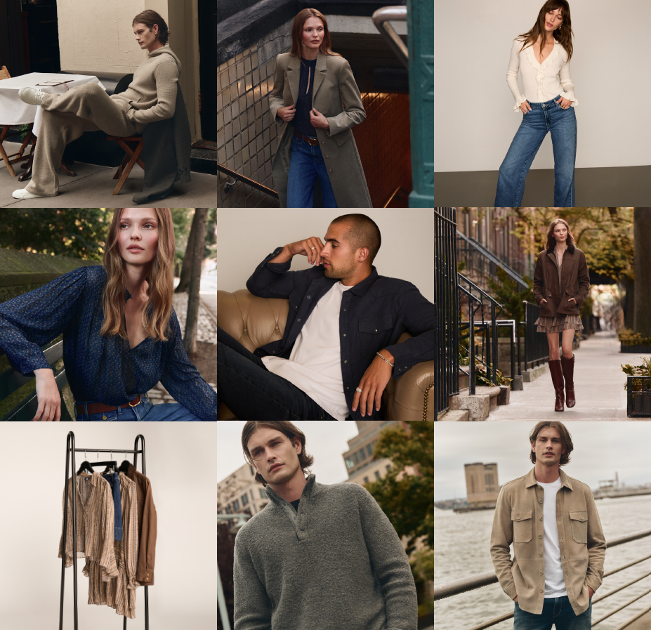 Collage of fall fashion looks