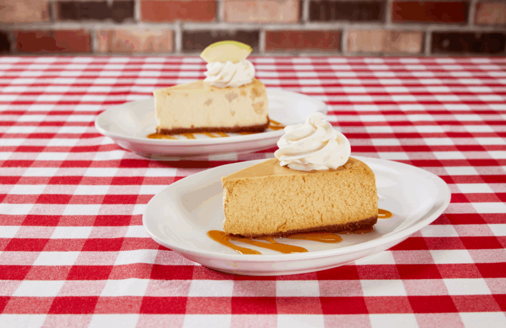 two slices of cheesecake