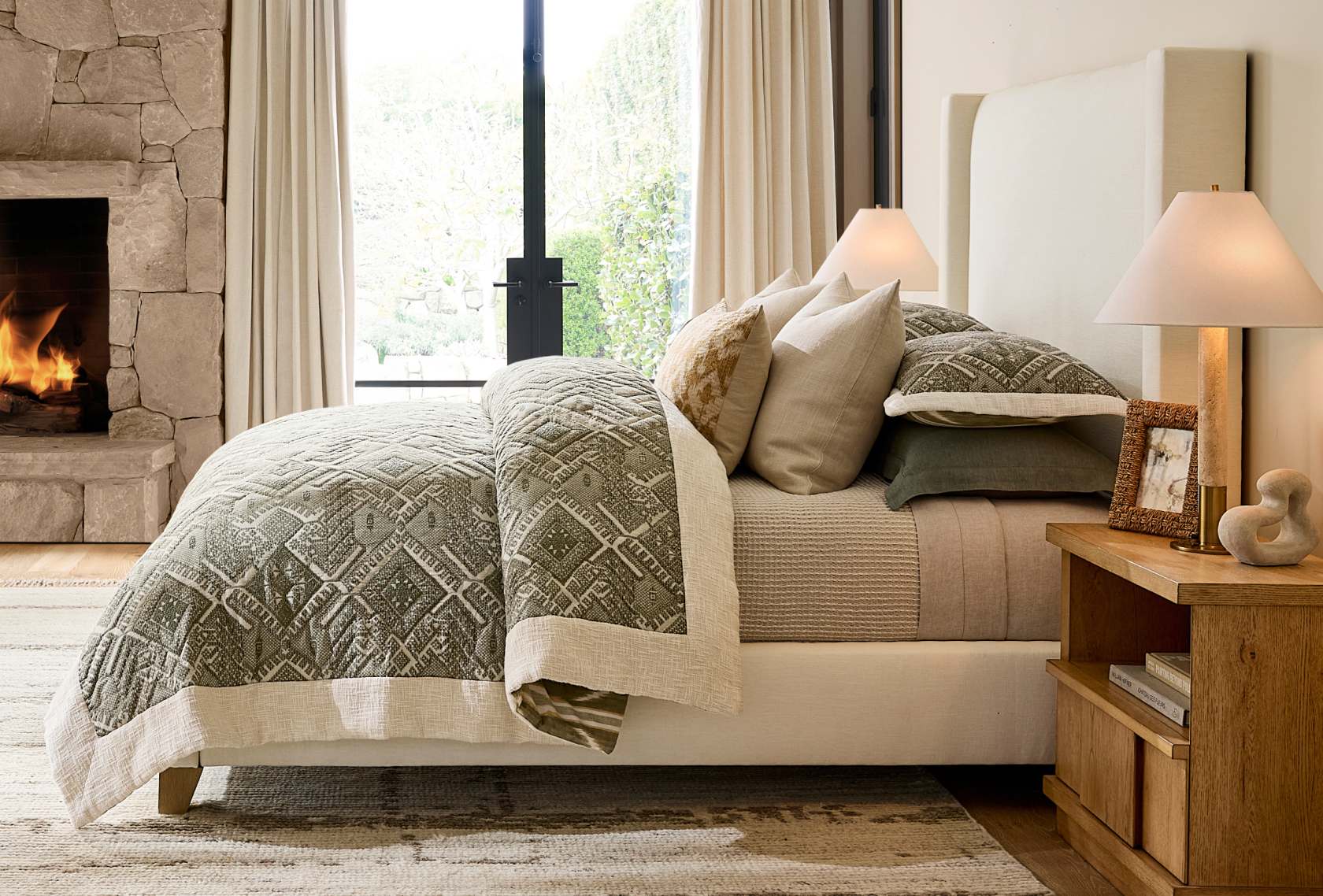 A fall themed bedroom set