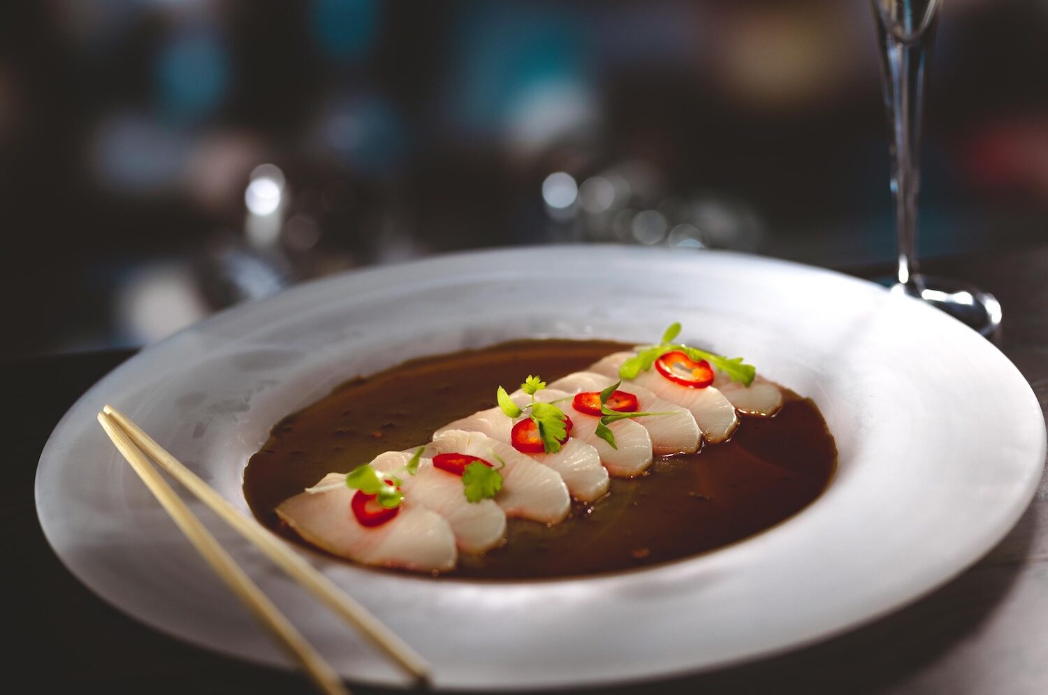 yellowtail sashimi at Eddie V's