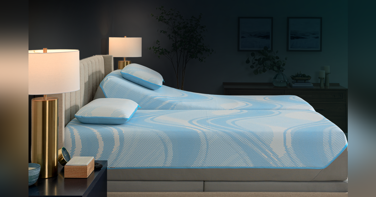 A tempur-pedic adjustable bed