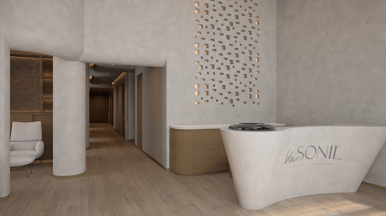 Rendering of blueSONIL's front desk
