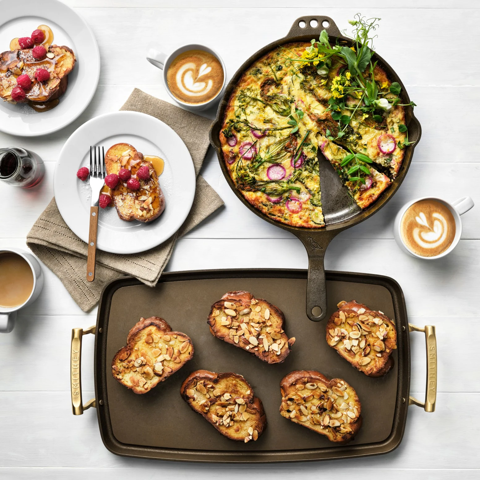 Layout of breakfast food