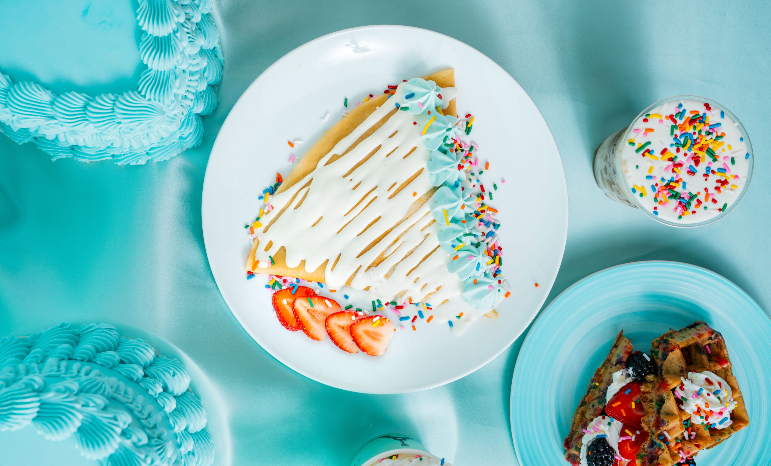 Birthday cake crepe