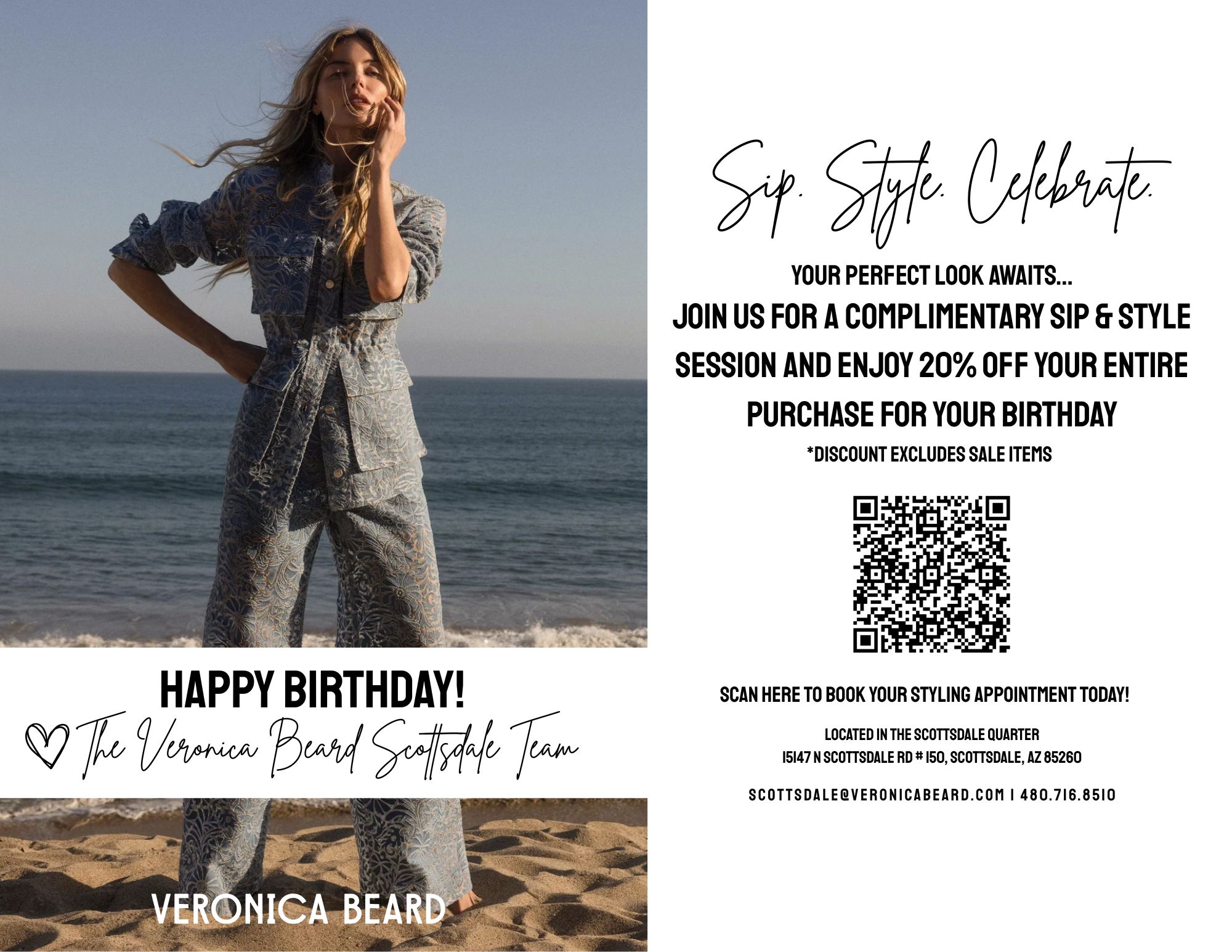 20% off birthday promotion flyer