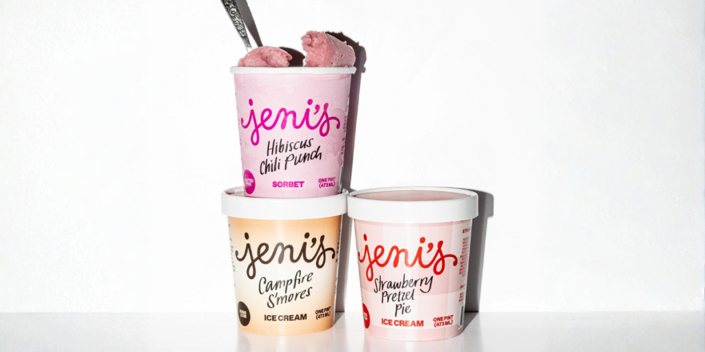 Three pints of Jeni's Ice Cream