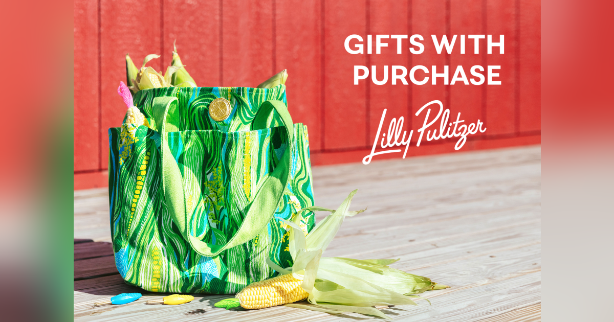 A corn print tote bag from Lilly Pulitzer