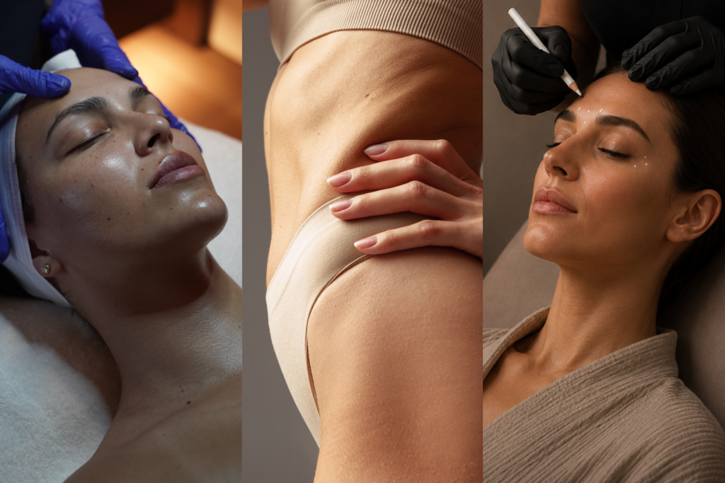 woman getting facial